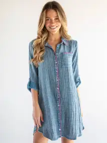 Lola Shirt Dress - Denim Cotton
