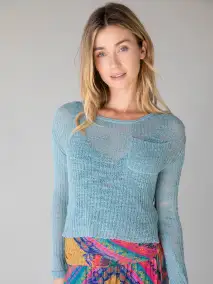 Patti Layering Sweater - Light Blue