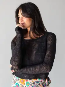 Patti Layering Sweater - Black