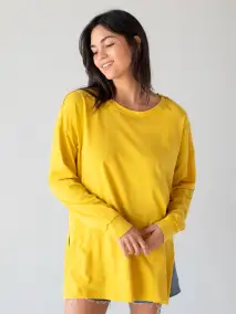 Hang Around Cotton Tunic - Yellow