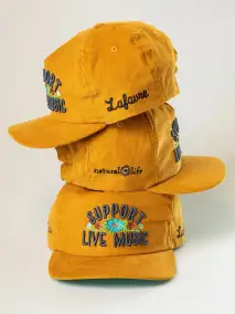 Support Live Music Lafavre x NLMF Trucker Hat - Gold