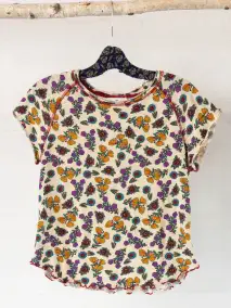Lily Cotton Short Sleeve Tee Shirt - Tossed Blossoms