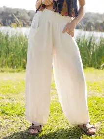 Around The Town Pant - Cream
