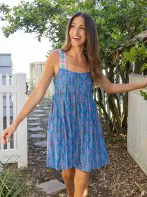 Tricia Mini Dress - Medallion Diamond Vines