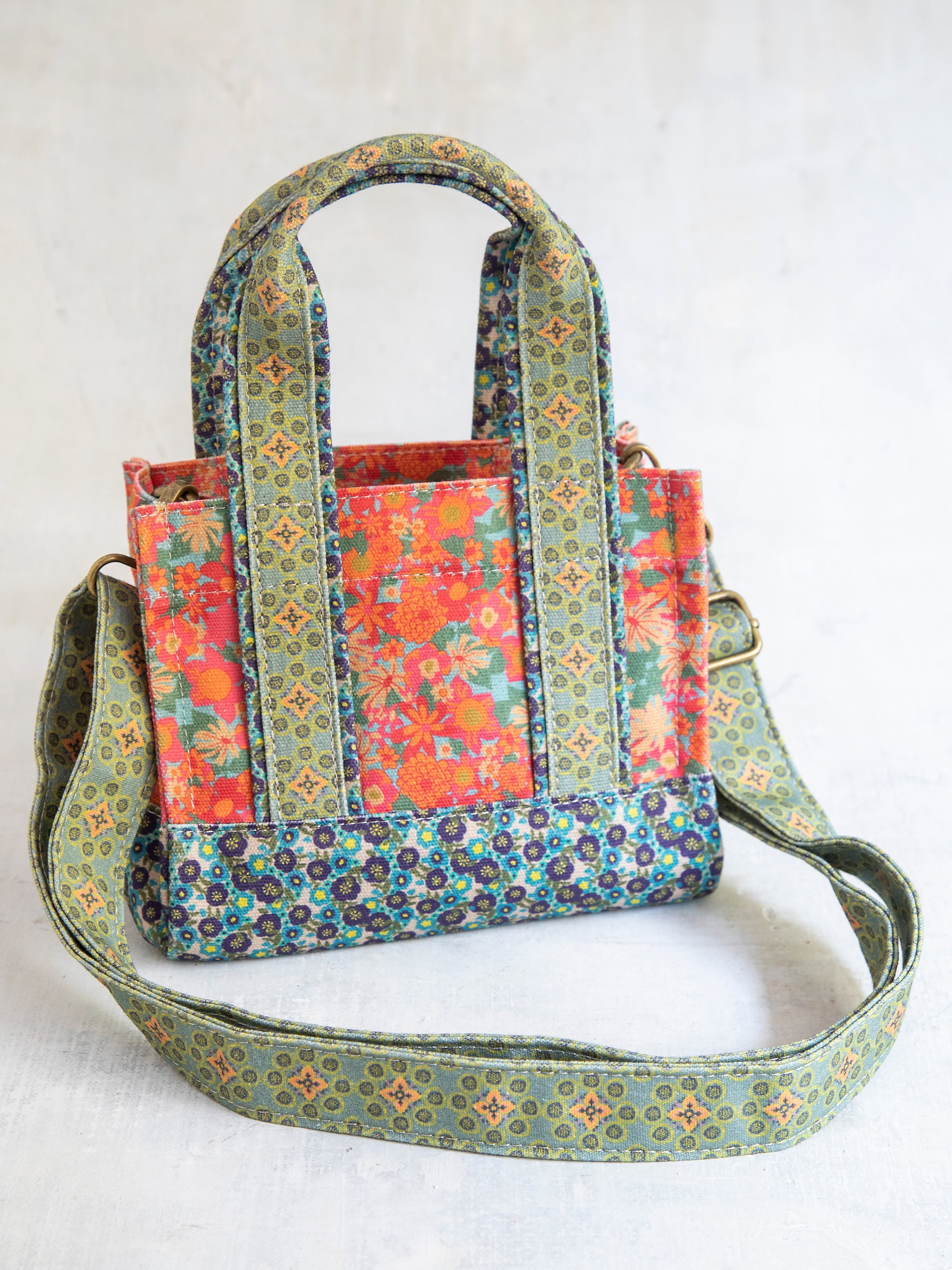 Mini Crossbody Tote - Coral Sage