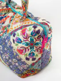 Puffy Weekender Bag - Mandala Patchwork Cream