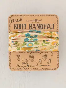 Half Boho Bandeau® Headband - Yellow Mandala