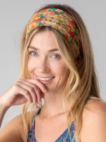 Half Boho Bandeau® Headband - Vintage Garden Peach