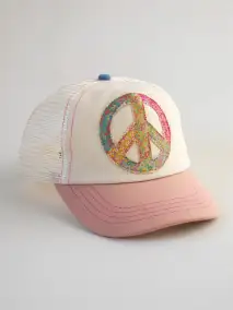 Canvas Trucker Hat - Peace Sign