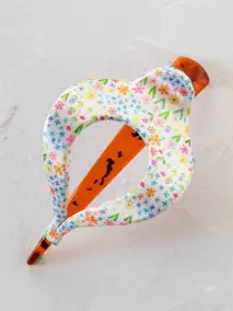 Boho Clip - Satin Ditsy Rainbow Floral