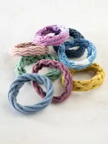 On The Run Hair Tie. Set of 8 - Dusty Blue