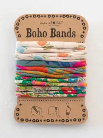 Boho Bands Hair Ties. Set of 3 - Cream Floral