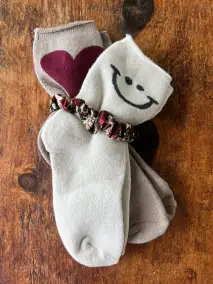Icon Roll Top Socks. Set of 2 - Heart Smile