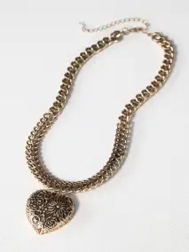 Brass Heart Necklace