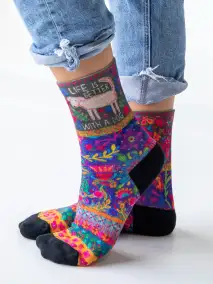 Printed Weekend Sock Set. Set of 2 - Better With A Dog(One Size)