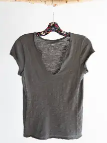 Molly Cotton Tee Shirt - Charcoal