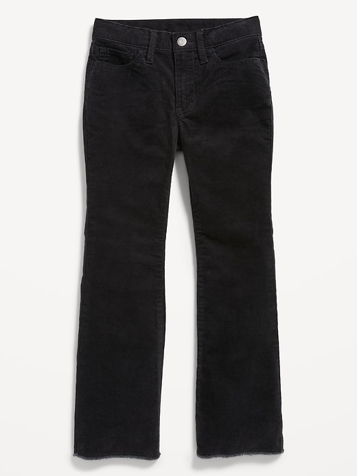 High-Waisted Frayed-Hem Corduroy Flare Pants for Girls