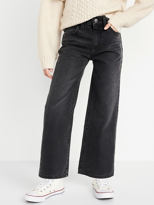 High-Waisted Baggy Ripped Wide-Leg Jeans for Girls