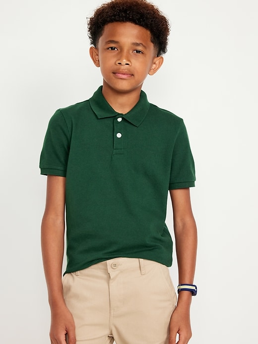 School Uniform Pique Polo Shirt for Boys
