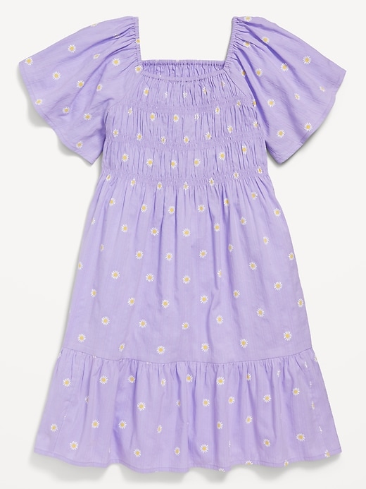 Flutter-Sleeve Fit and Flare Dress for Girls(calla lilies,2x,regular)