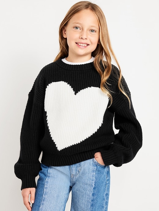 SoSoft Crew-Neck Graphic Sweater for Girls