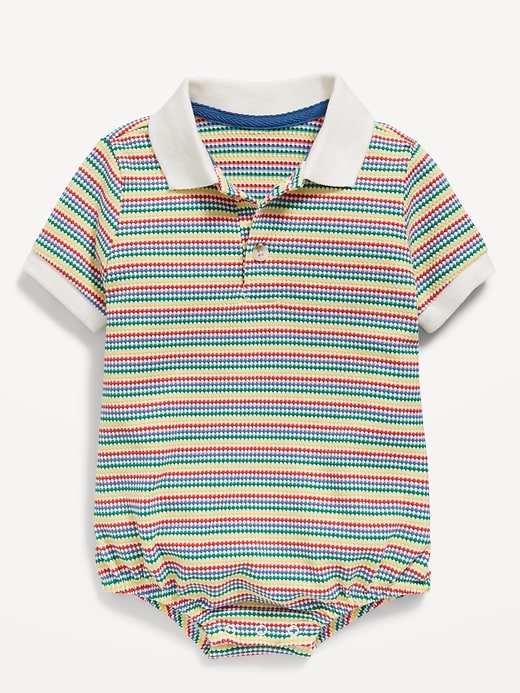 Short-Sleeve Polo One-Piece for Baby