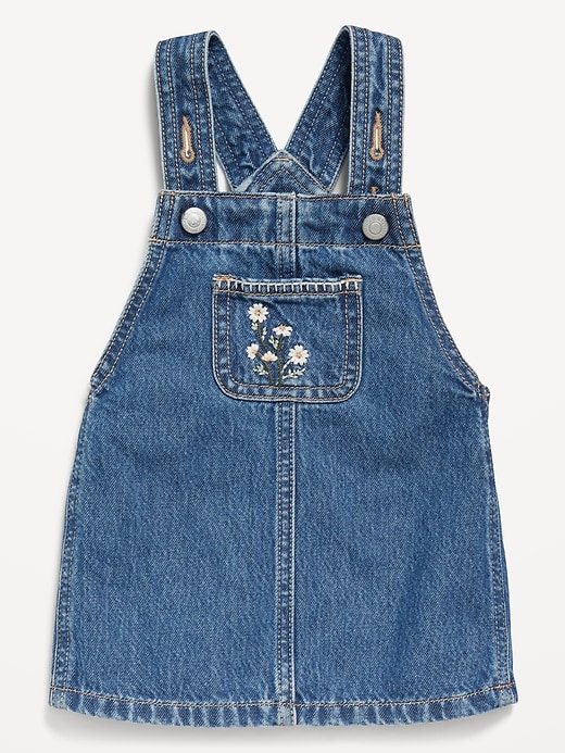 Embroidered Twill Skirtall Dress for Baby