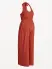 Maternity Waist-Defined Halter Jumpsuit