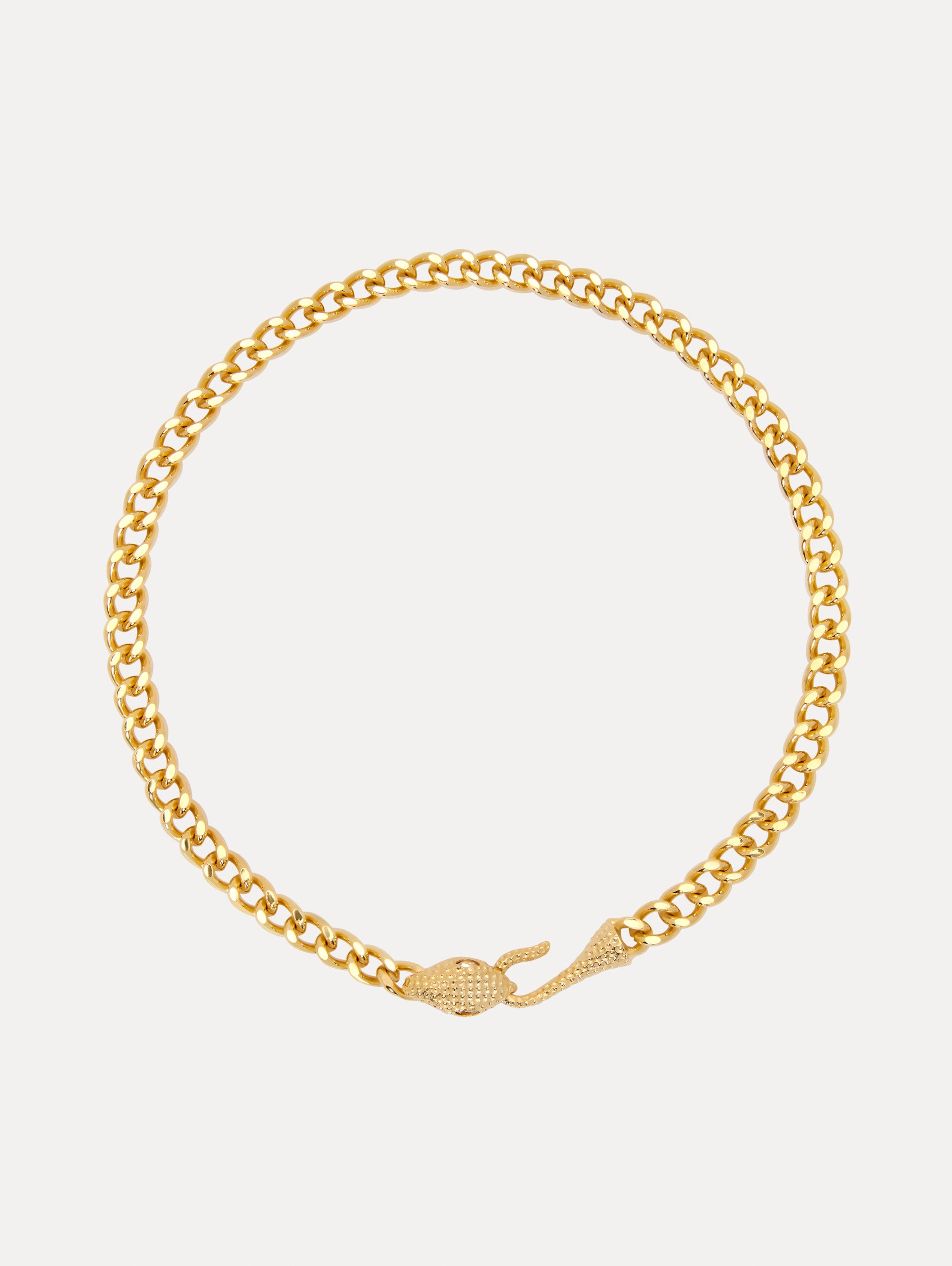 Snake Head Chain-Link Necklace