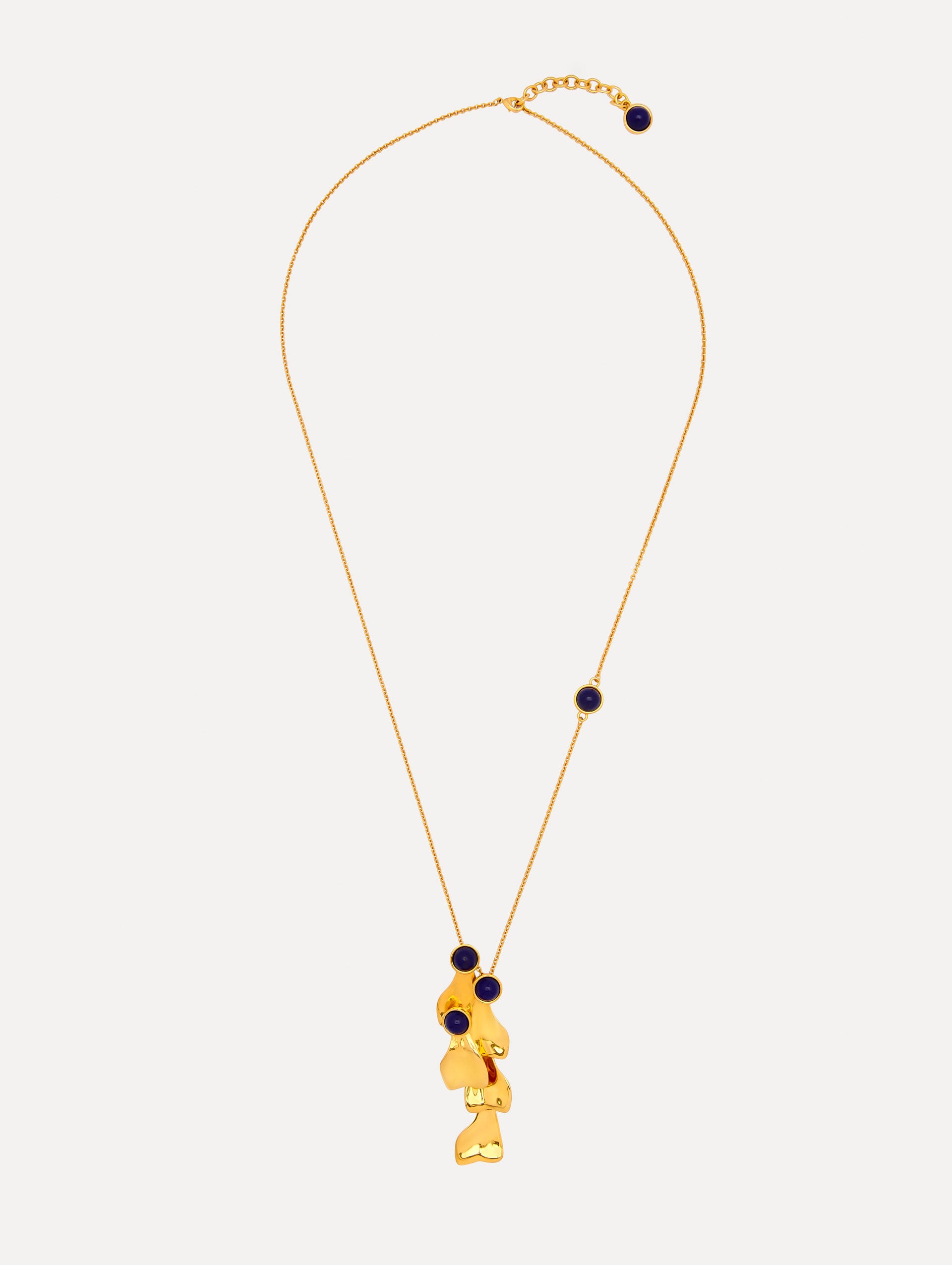 Cabochon Petal Pendant Necklace