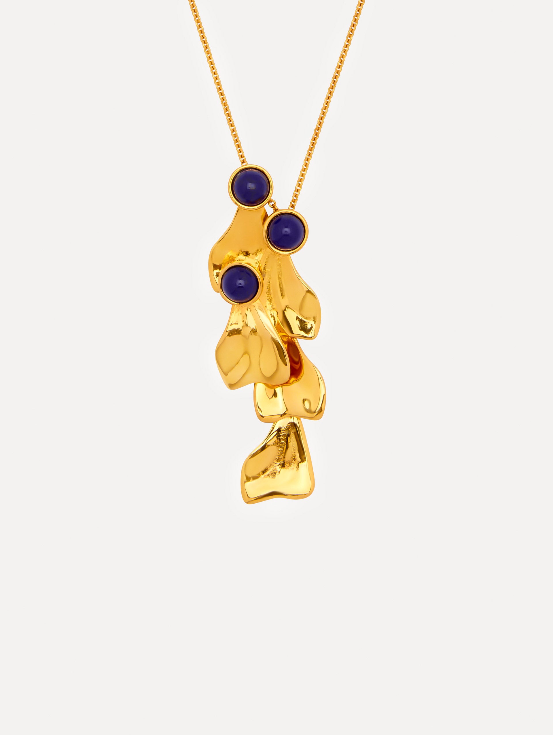 Cabochon Petal Pendant Necklace