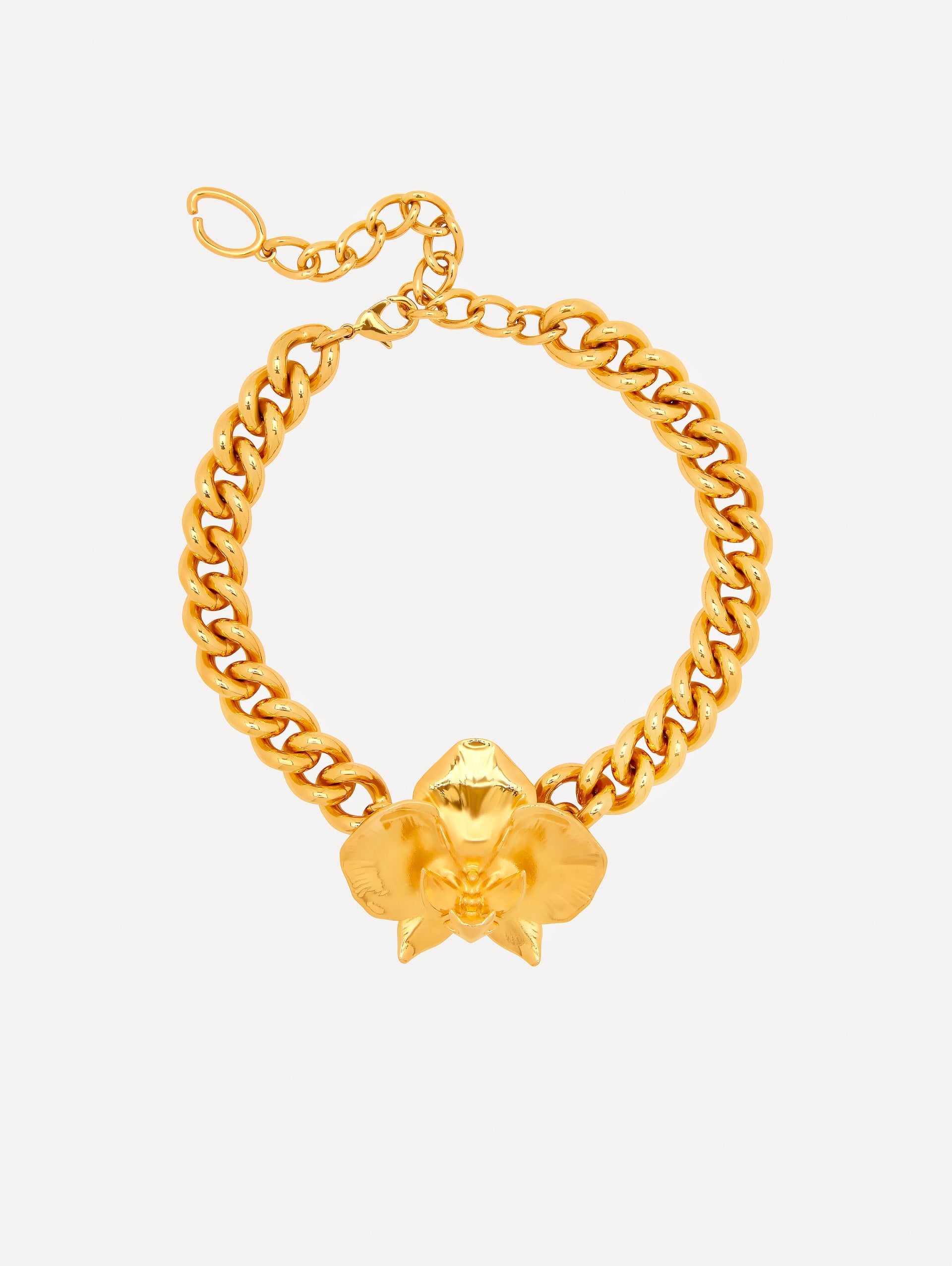 Orchid Chain-Link Necklace