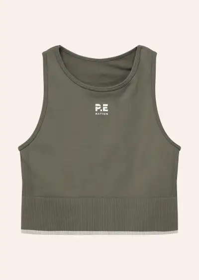 RESTORE SEAMLESS TANK IN KHAKI(XS)