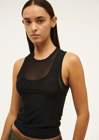DISCOVERY MESH TANK IN BLACK(2XS)