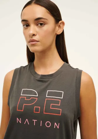 HEADS UP TANK IN GUNMETAL(2XS)