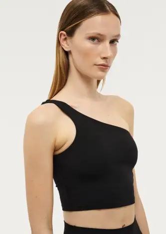 FINESSE ASYMMETRIC TANK IN BLACK(2XS)