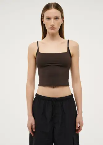 PREVIEW TANK IN COFFEE / BLACK(2XS)