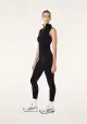 ROUTINE QUARTER ZIP TANK IN BLACK(2XS)