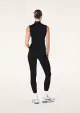 ROUTINE QUARTER ZIP TANK IN BLACK(2XS)