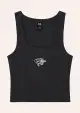 WEEKEND RIB TANK IN LICORICE(2XS)