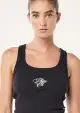 WEEKEND RIB TANK IN LICORICE(2XS)