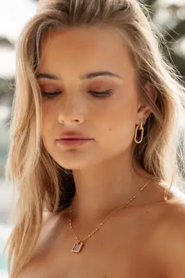 Rosie Necklace - Gold/Pink - One Size