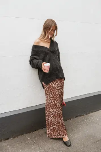 Cici Maxi Skirt - Leopard(XS)