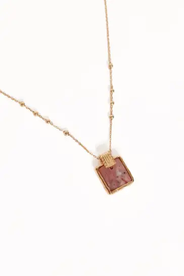 Rosie Necklace - Gold/Pink - One Size