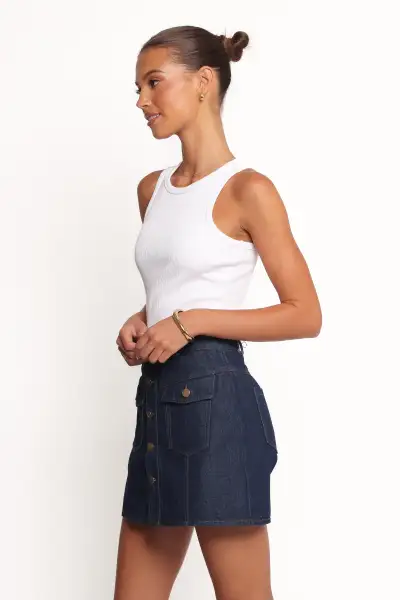 Presley Denim Skort - Dark Denim(XS)