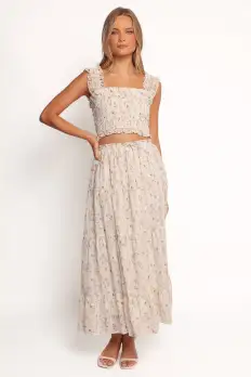 Amberlyn Maxi Skirt - Pink Floral(XS)