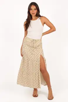 Bailey Tiered Maxi Skirt - Yellow(XS)