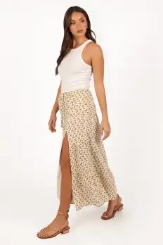 Bailey Tiered Maxi Skirt - Yellow(XS)