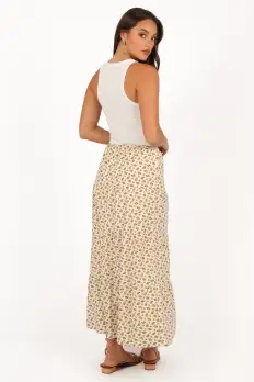 Bailey Tiered Maxi Skirt - Yellow(XS)
