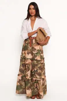 Beth Midi Skirt - Dark Floral(XS)